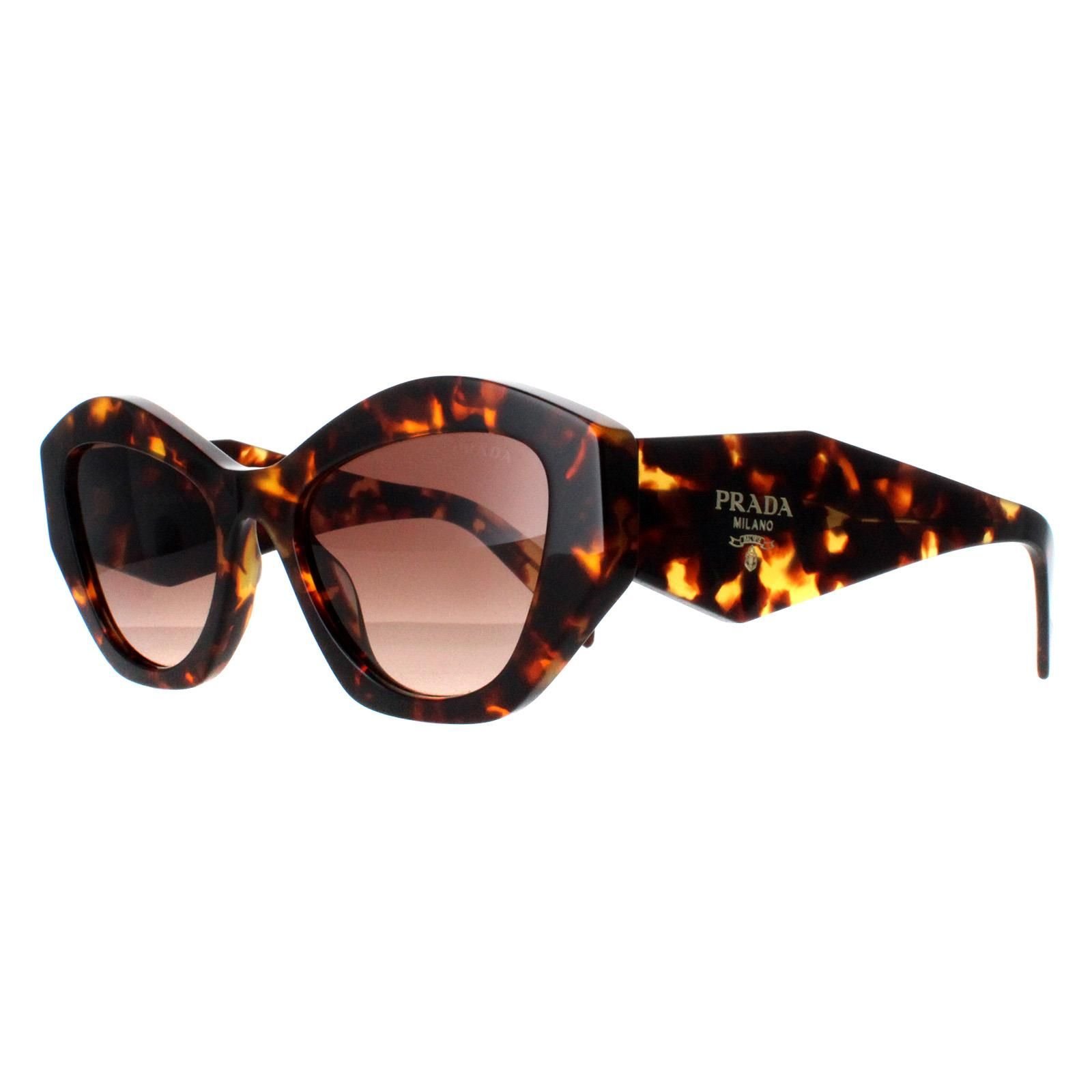 Prada Prada Women's Rectangle Honey Havana Brown Gradient PR07YS - 2