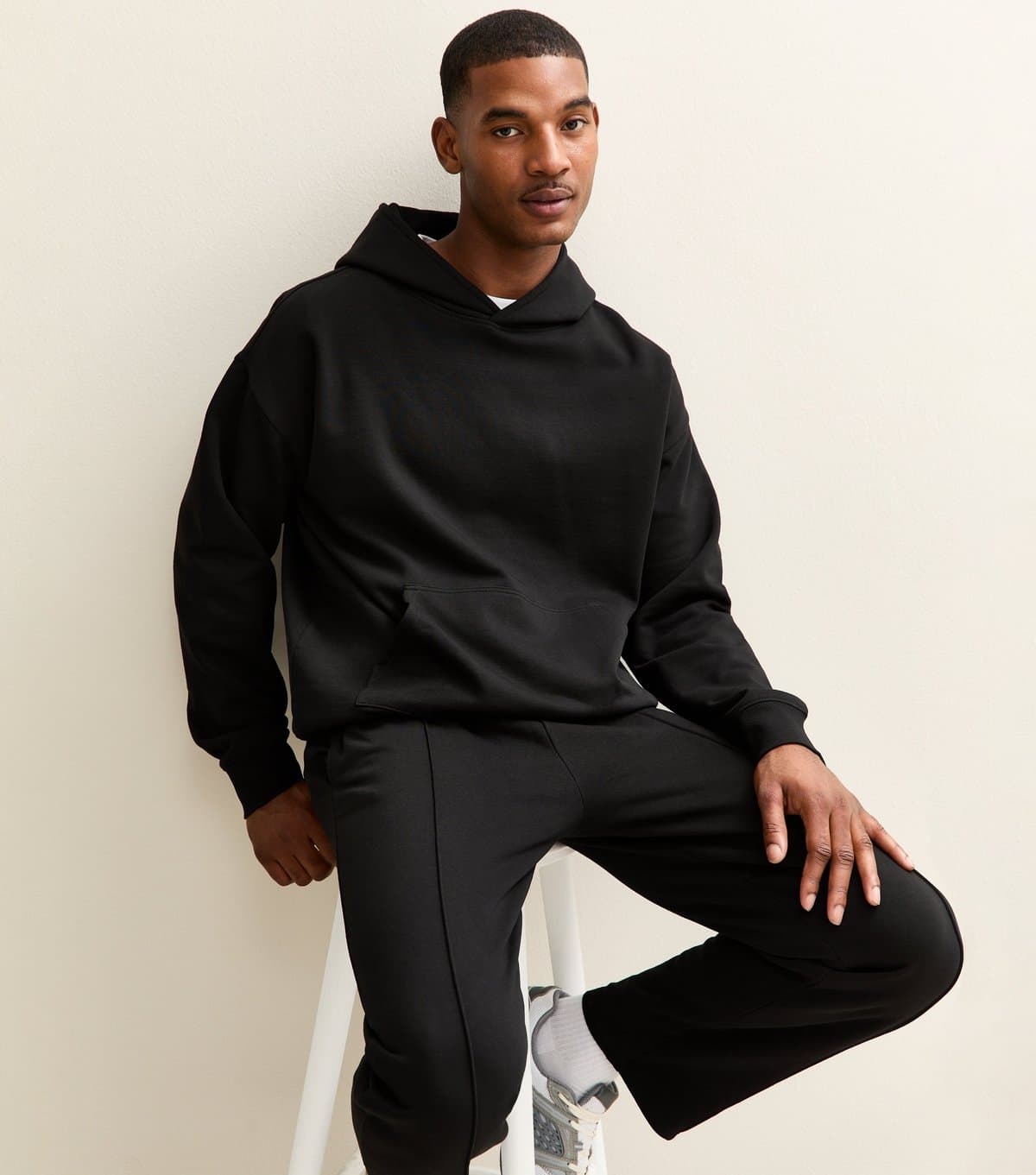 New Look Men's Black Oversized Hoodie New Look