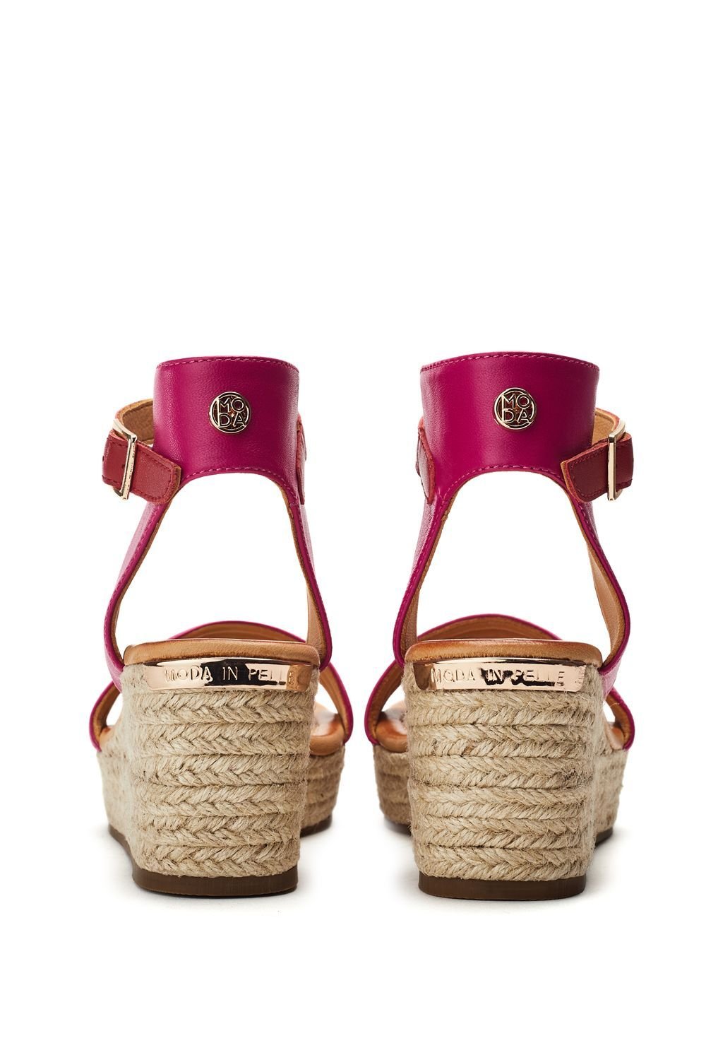 Moda In Pelle Moda In Pelle Women's 'Kolanthia' Leather Wedges in Pink - 3