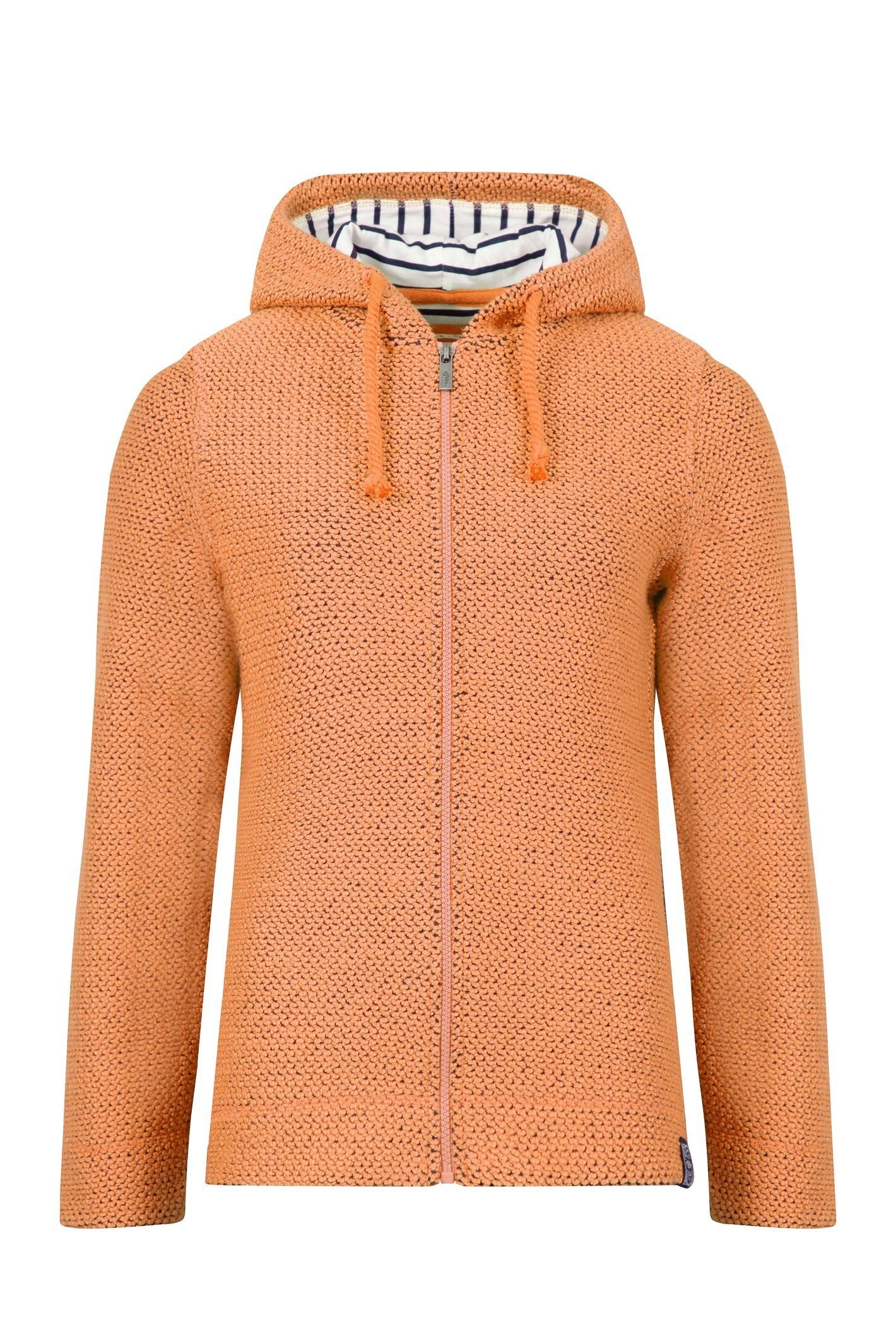 Weird Fish Weird Fish Women's Chicoa Full Zip Macaroni Hoodie in Pale Orange - 2