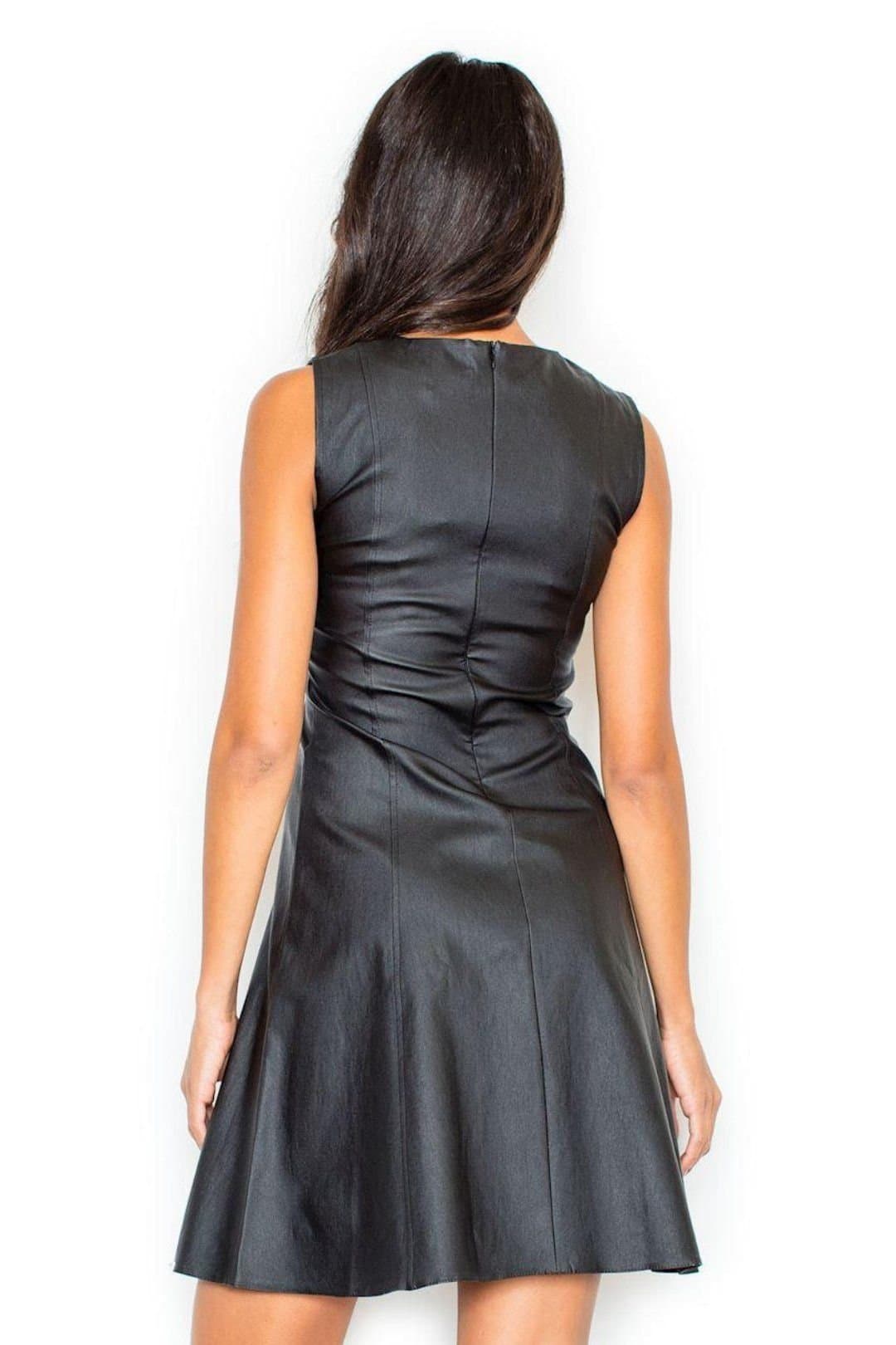 Love Lace Love Lace Women's Sleeveless Fitted Evening Dress With Elastic in Black