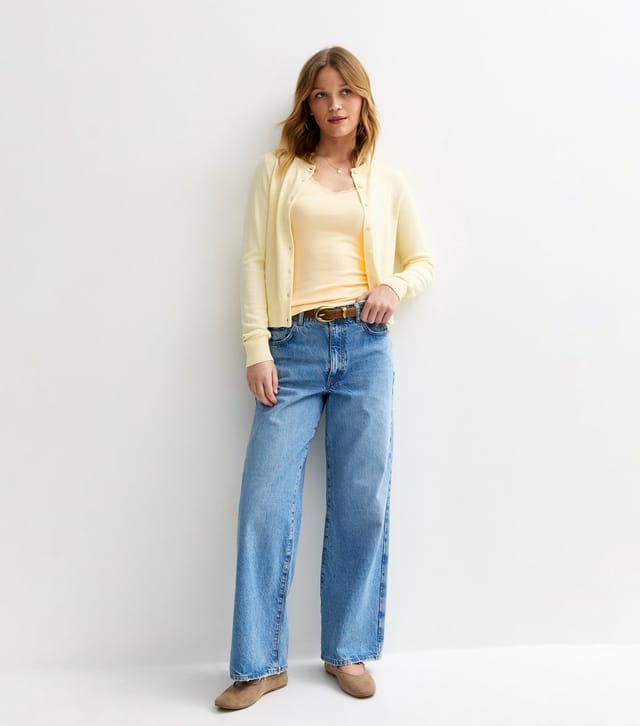 New Look Women's Light Yellow Lace Trim Vest New Look - 3