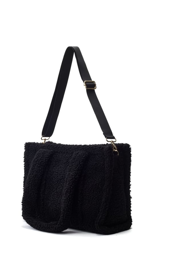 Moda In Pelle Moda In Pelle Women's 'Jemima Bag' Faux Fur Shoulder Bag in Black - 2