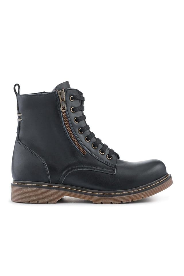 Pavers Pavers Women's Wide-Fit Leather Zip-Up Boots in Black - 2