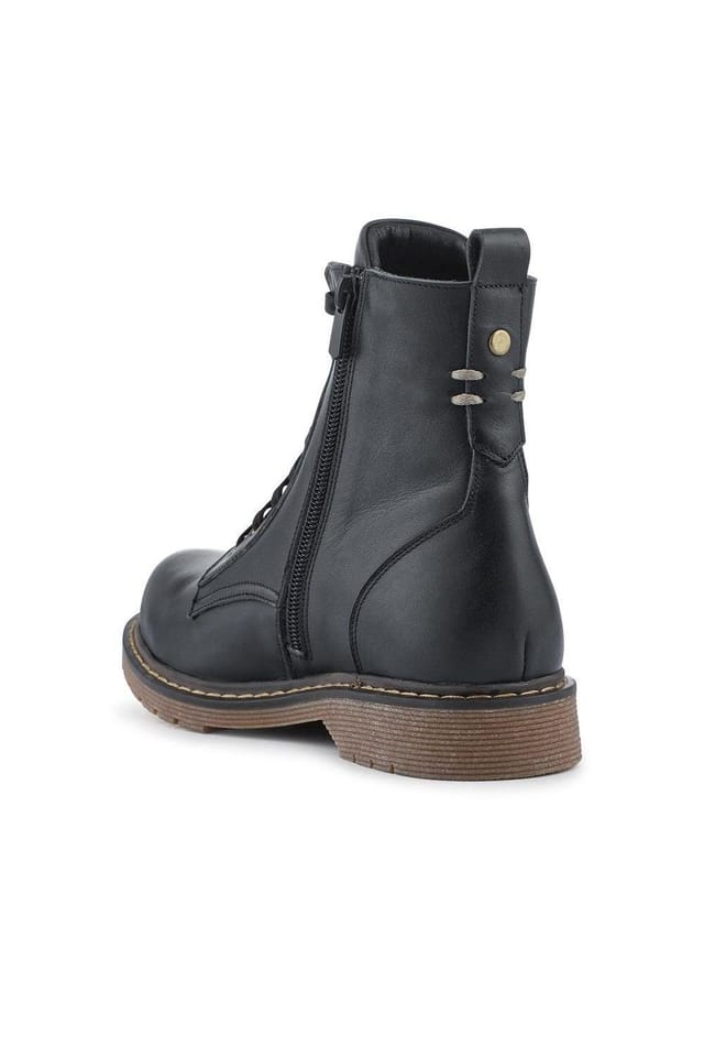 Pavers Pavers Women's Wide-Fit Leather Zip-Up Boots in Black - 3
