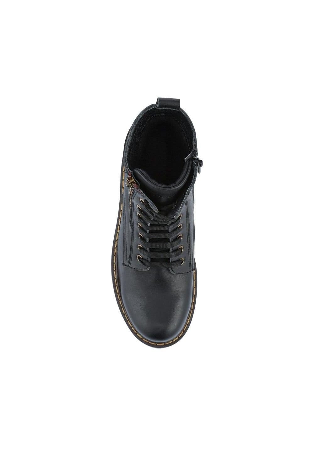 Pavers Pavers Women's Wide-Fit Leather Zip-Up Boots in Black - 4