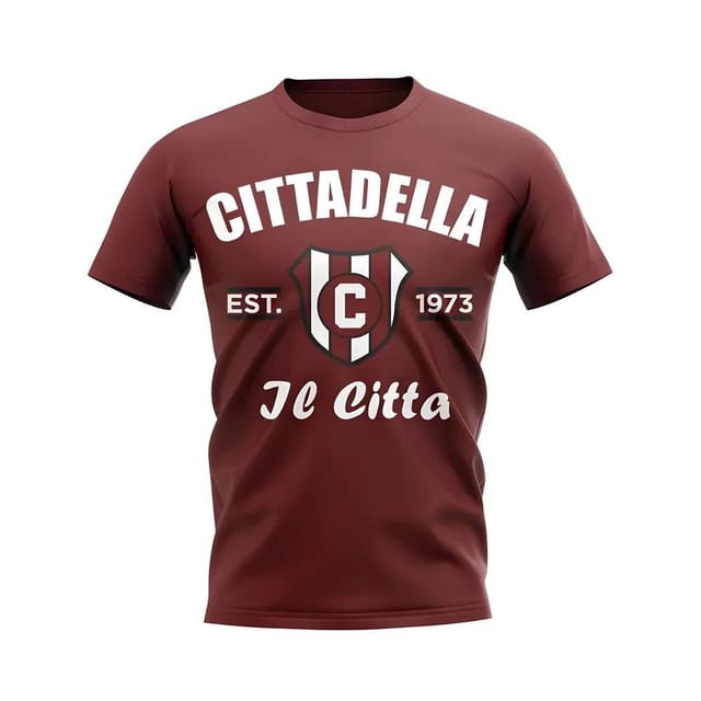Cittadella Cittadella Men's Personalised Established Football T-Shirt in Maroon - 2