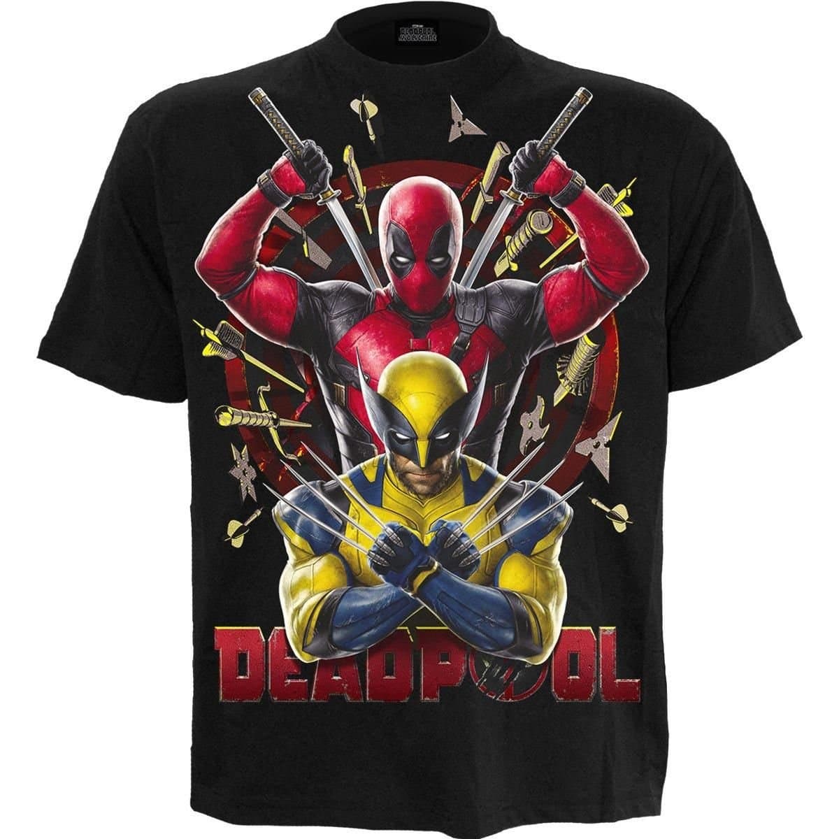 Spiral Spiral Men's DEADPOOL - WOLVERINE BULLSEYE - T-Shirt Black