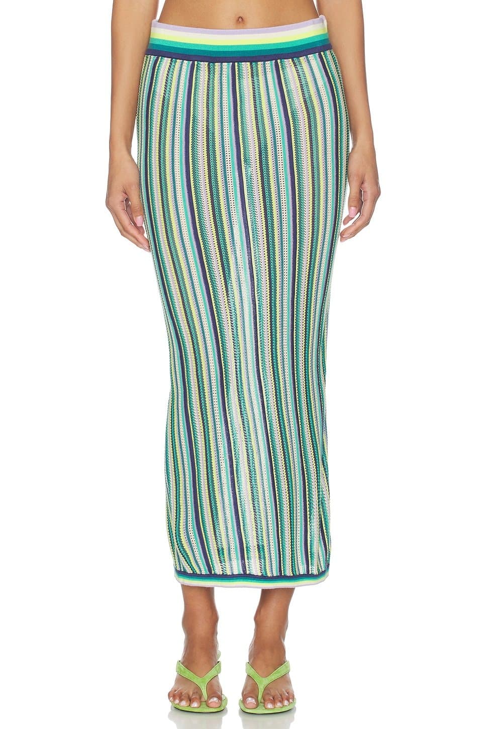 revolve Stripe Sweater Midi Skirt