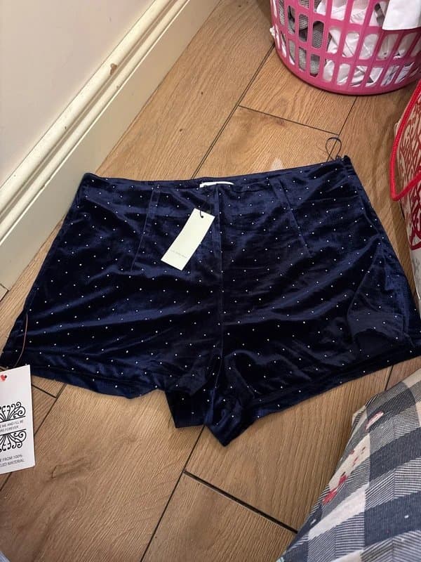 Never Fully Dressed BNWT - never fully dressed navy velvet hot pants