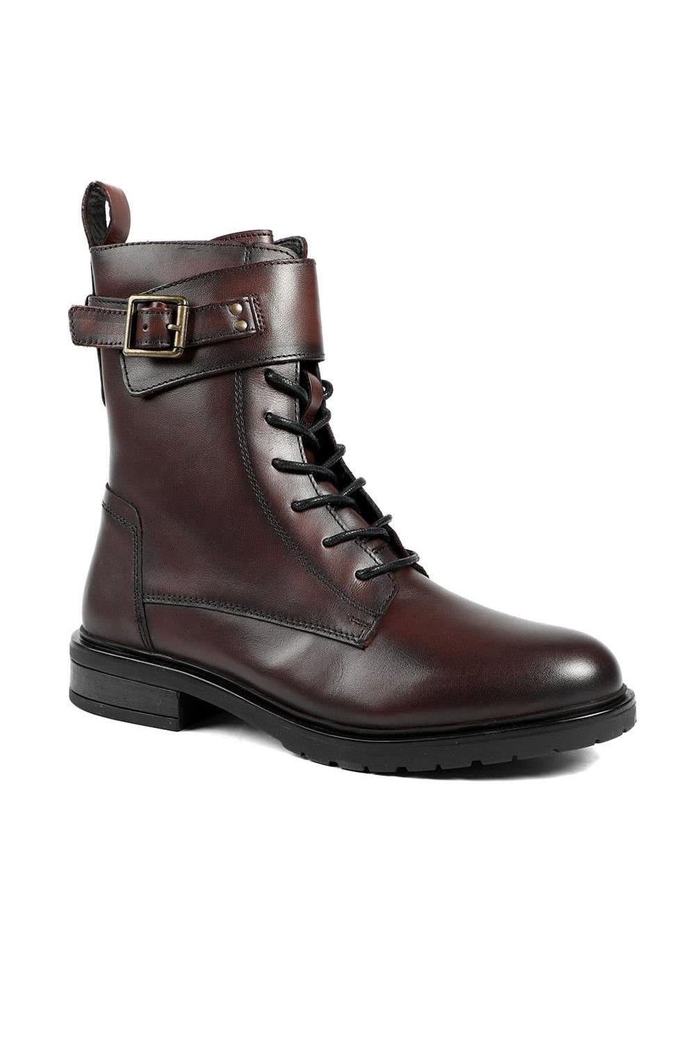 Jones Bootmaker Jones Bootmaker Burgundy Leather Military Boots