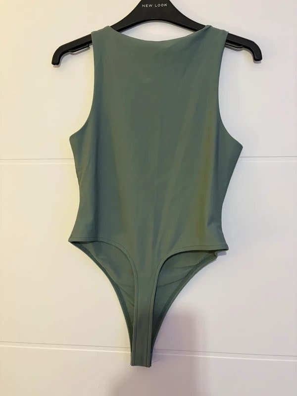 ASOS ASOS green slinky thong bodysuit size 8