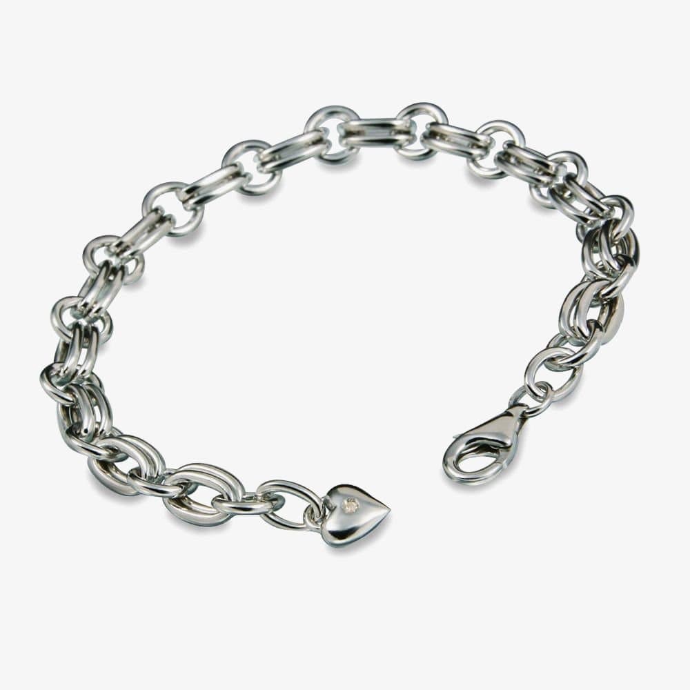 Hot Diamonds Hot Diamonds Women's Statement Silver Charm Bracelet DL071