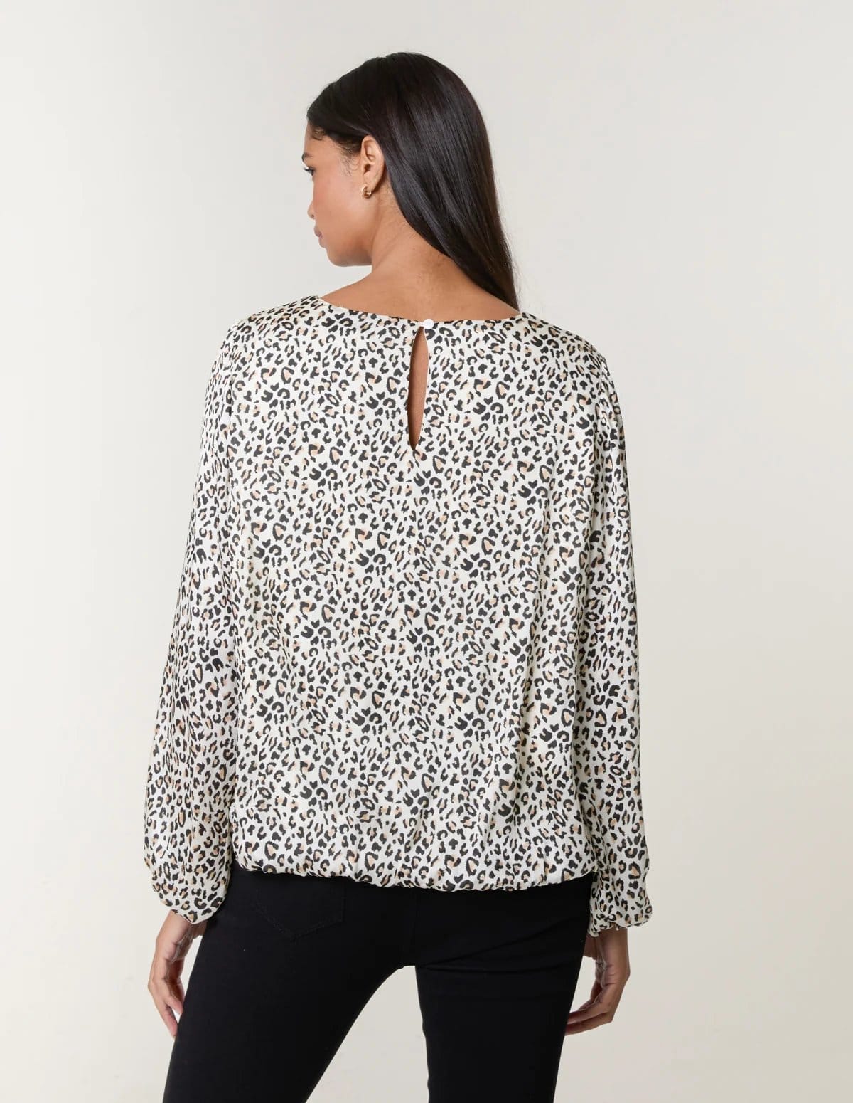 Blue Vanilla Leopard Print Blouse - 4