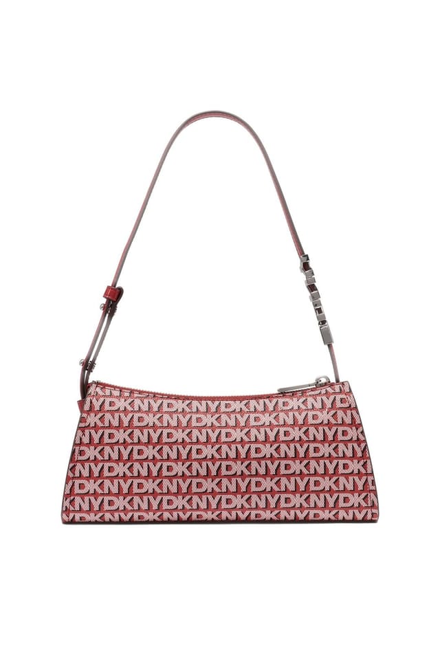 DKNY DKNY Women's Avril Tz Shoulder Hobo Bag Red Logo - 3