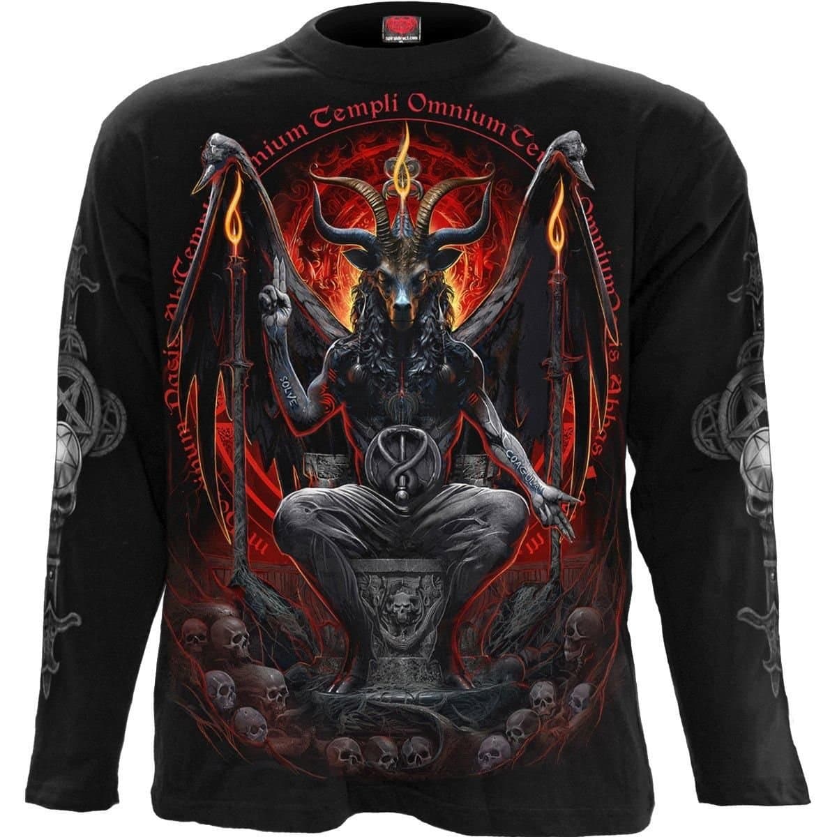 Spiral Spiral Men's BAPHOMET - Longsleeve T-Shirt Black