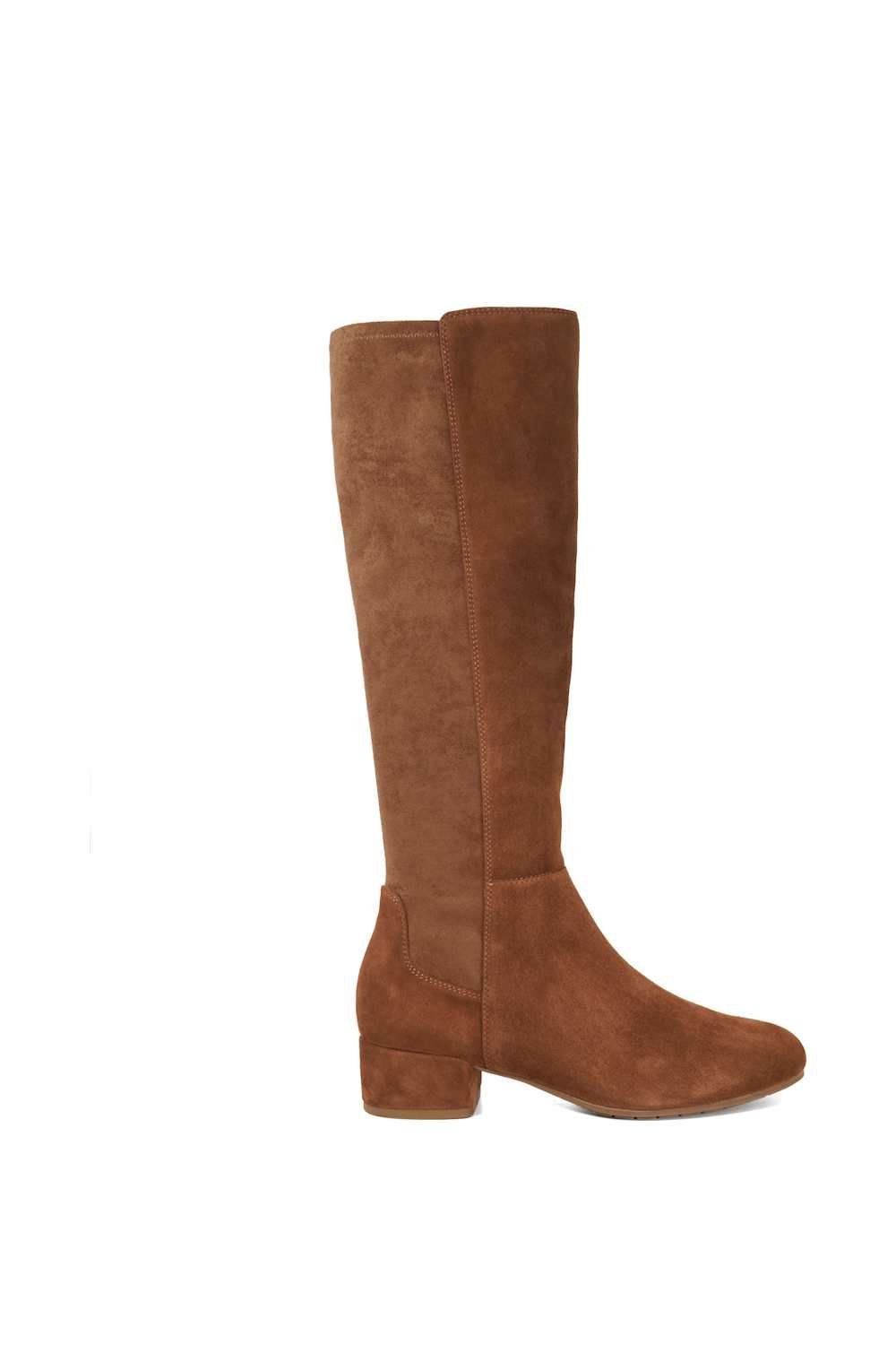 Dune London Dune London Women's Wide Fit 'Tayla' Suede Knee High Boots in Brown - 3