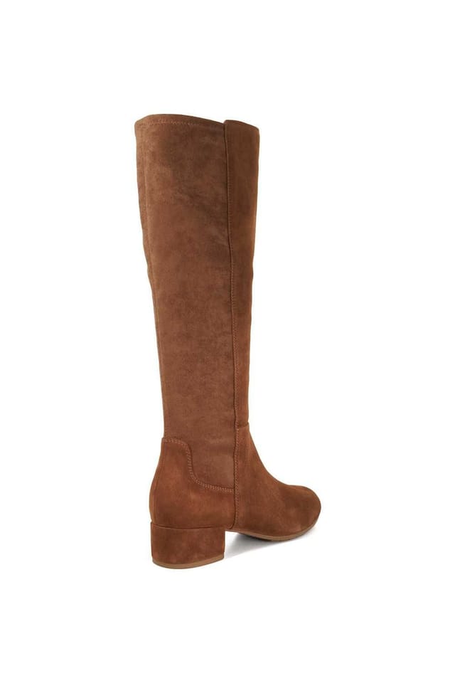 Dune London Dune London Women's Wide Fit 'Tayla' Suede Knee High Boots in Brown - 3