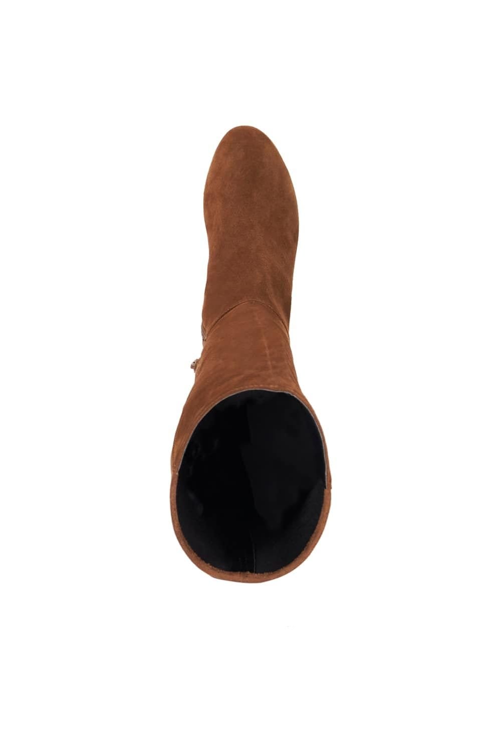 Dune London Dune London Women's Wide Fit 'Tayla' Suede Knee High Boots in Brown - 4
