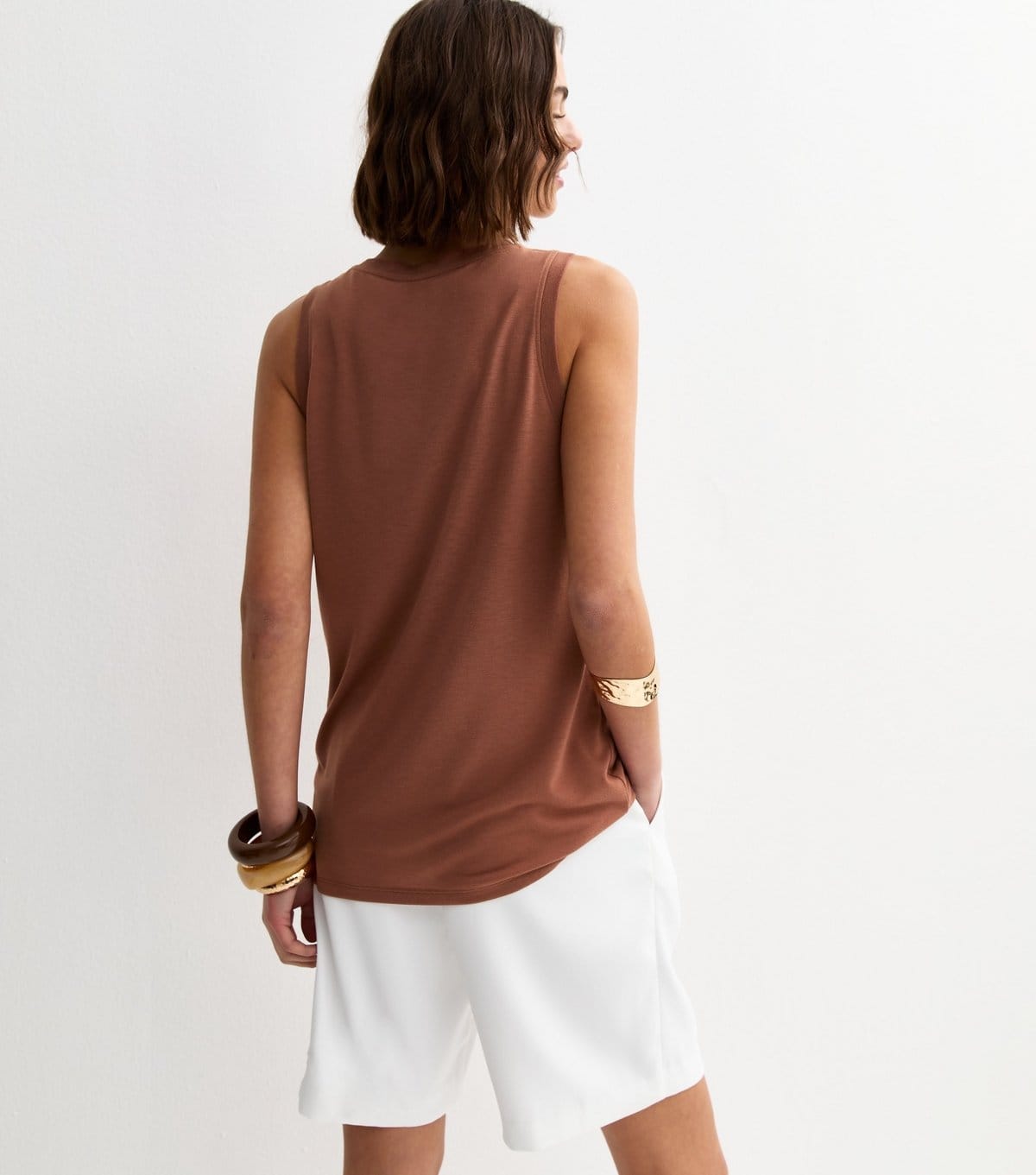 New Look Women's Tan Relaxed Fit Vest New Look - 4