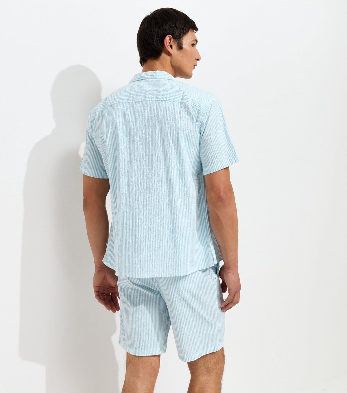 jack & jones Men's Light Blue Seersucker Shorts Jack & Jones New Look - 4