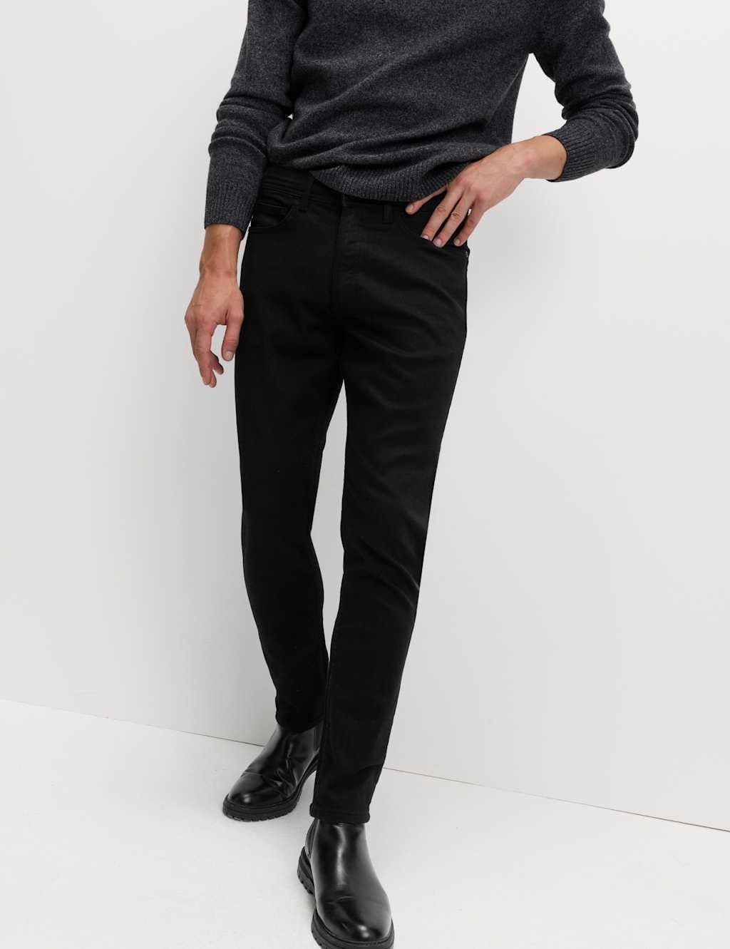 Marks & Spencer M&S Slim Fit Comfort Stretch Jeans Black
