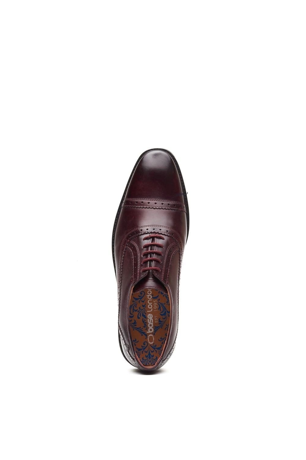 Base London Base London Men's Ascot Toe Cap Oxford Shoe in Wine - 4