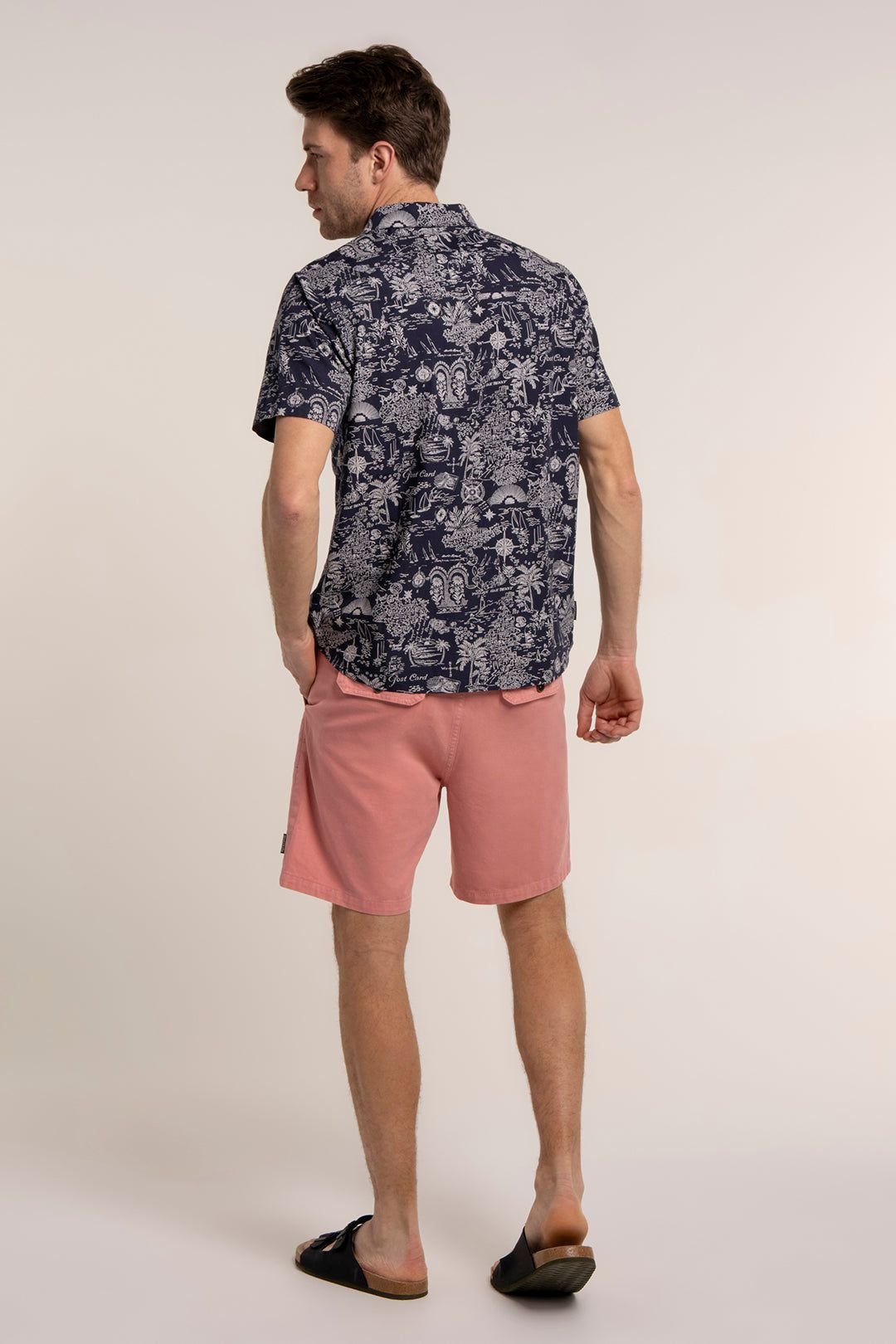 Brakeburn Brakeburn Men's DEANSHANGER CHINO SHORTS in Pink - 2