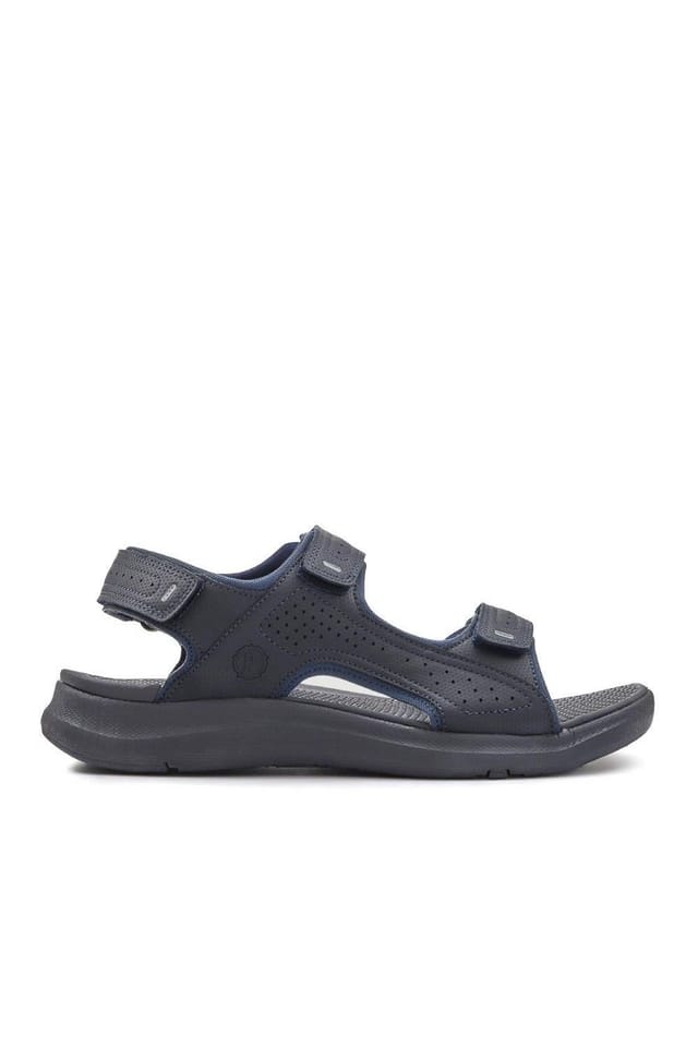 Pavers Pavers Men's Adjustable Touch-Fasten Sandals in Navy - 2