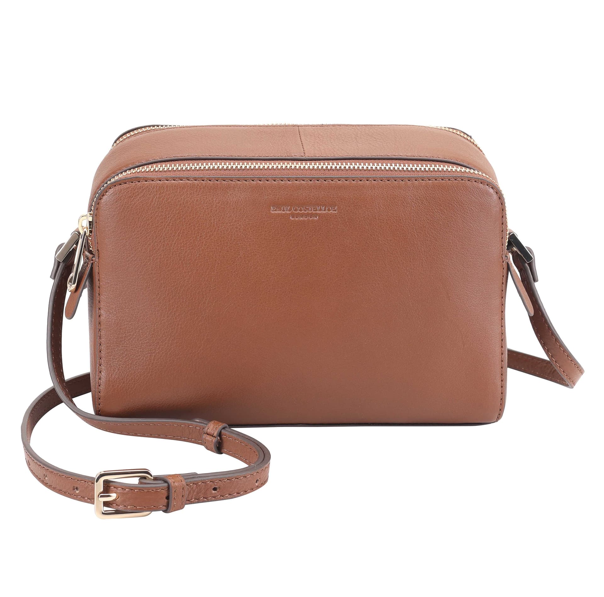 Paul Costelloe Paul Costelloe Women's Mantaro Leather Cross Body Bag in Tan