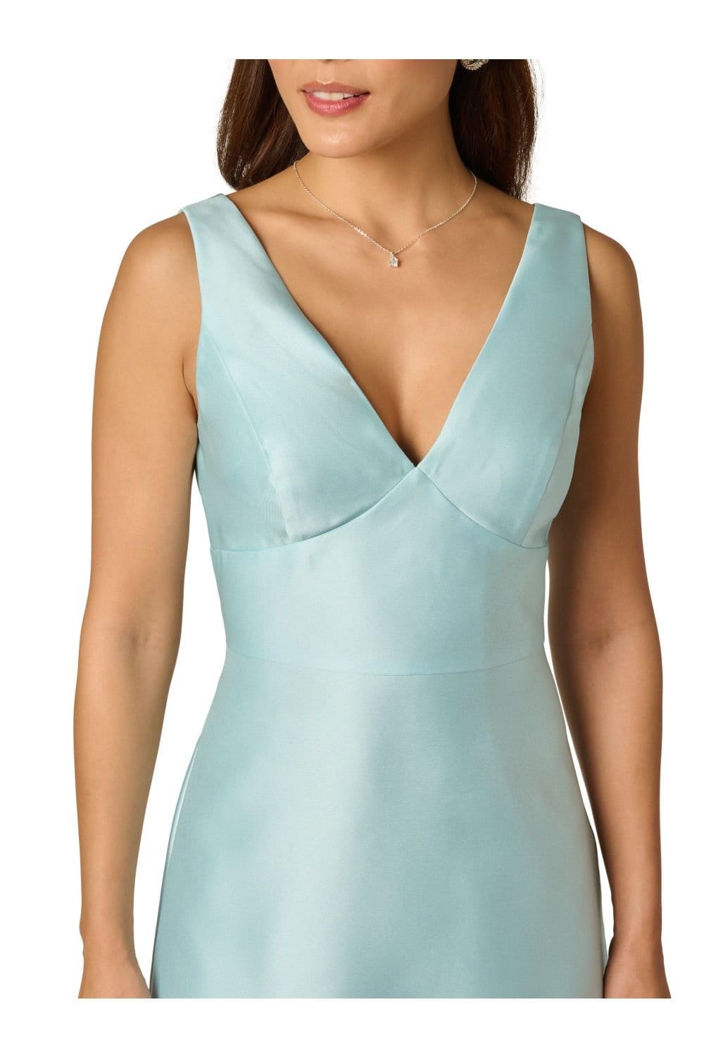 Adrianna Papell Adrianna Papell Women's Tie Mikado Midi Dress in Blue - 4