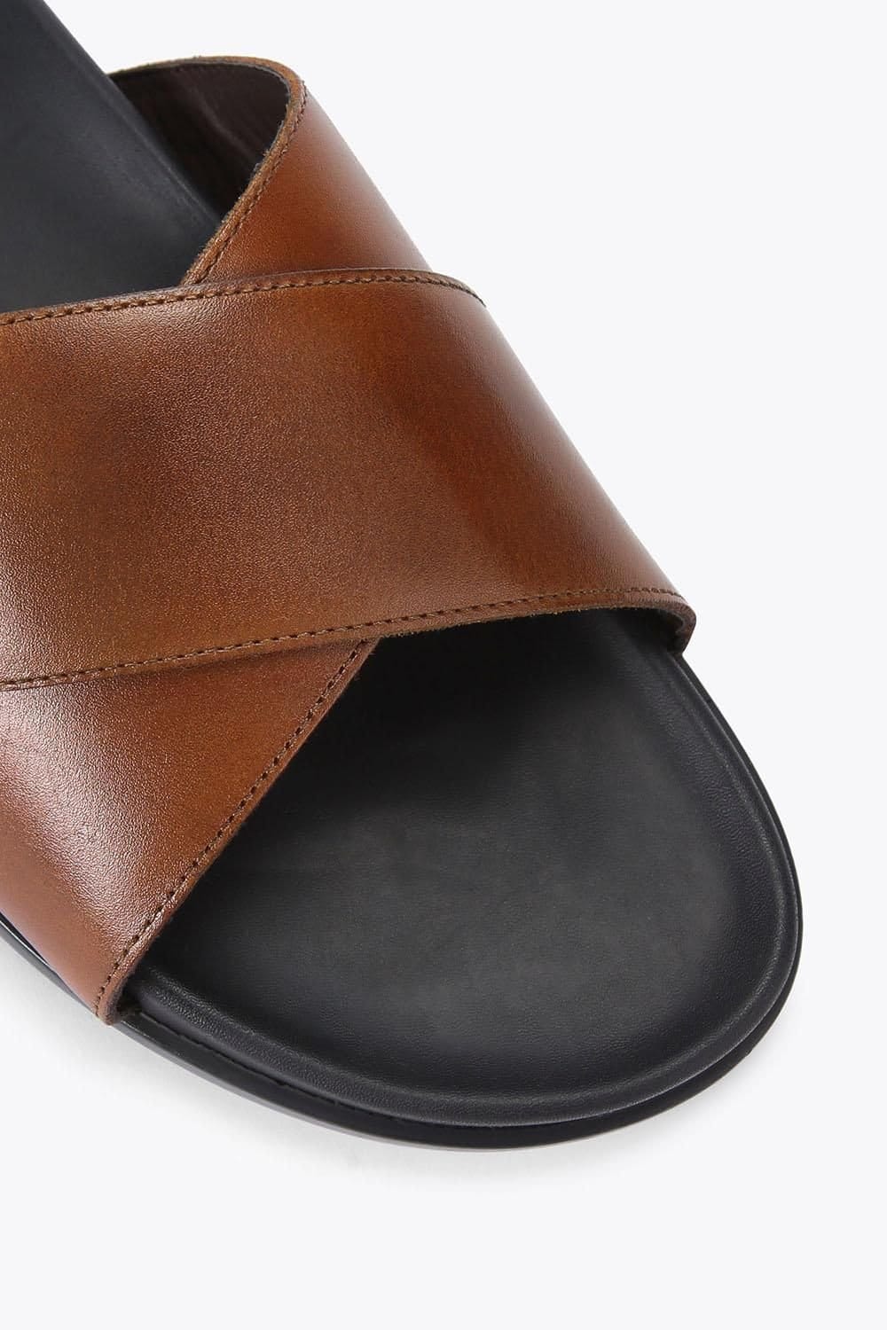 KG Kurt Geiger KG Kurt Geiger Men's 'Rome' Leather Sandals in Tan - 4
