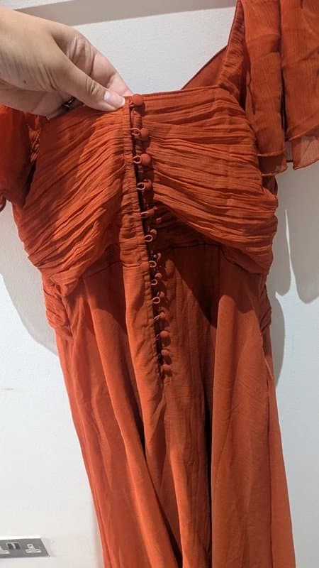 ASOS ASOS orange flutter sleeve dress
