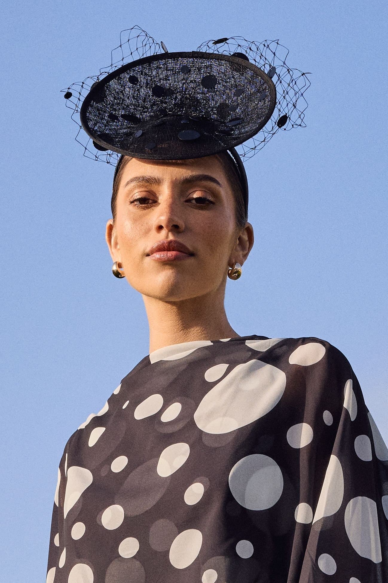 Coast Coast Black Tan Front Fascinator With Veiling