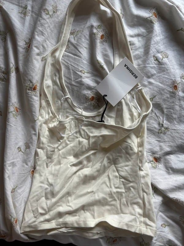 Bershka Bershka halter neck top with buttons