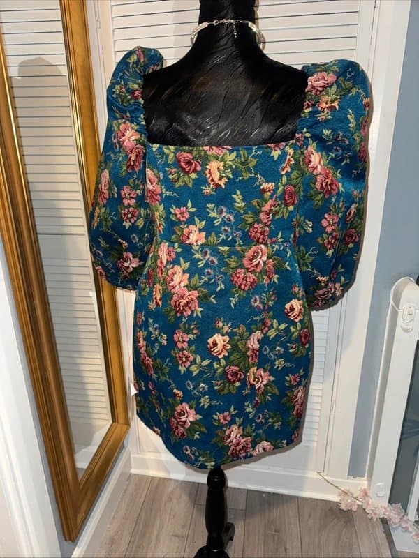 ASOS ASOS Design Flowers Printed Corset Mini Dress Size 10-12
