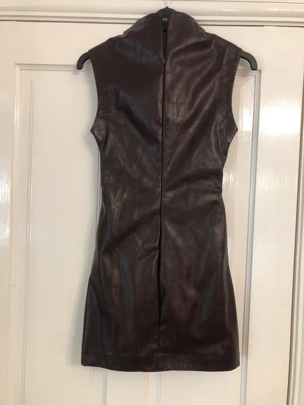 Bershka Bershka brown faux leather short dress UK XS