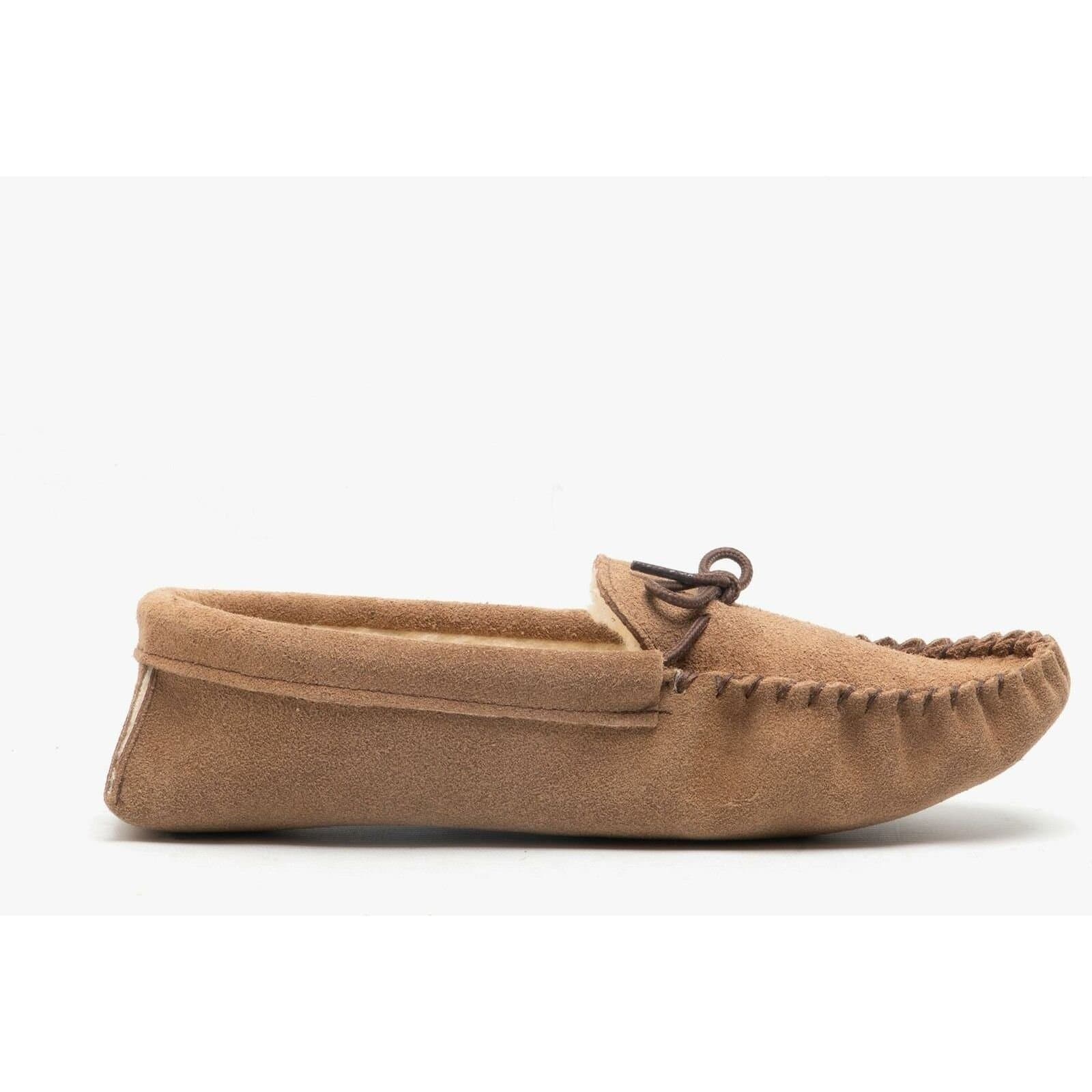 Mokkers Mokkers Men's Jake Suede Moccasin Slippers in Taupe