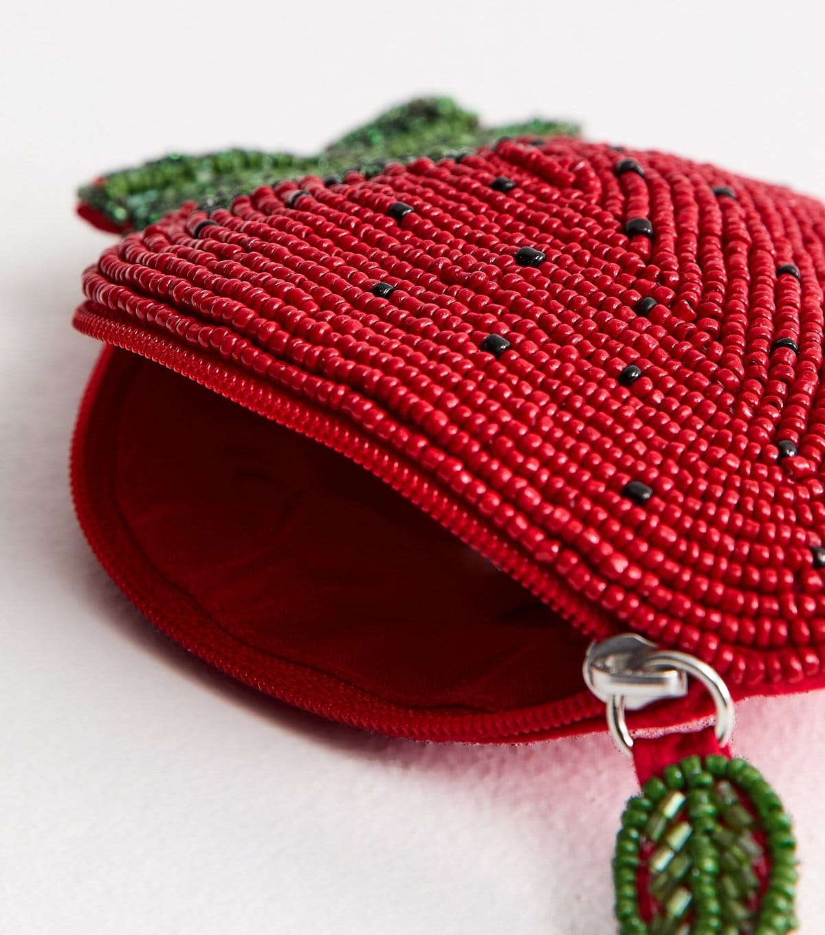 New Look Red Beaded Strawberry Purse New Look - 4