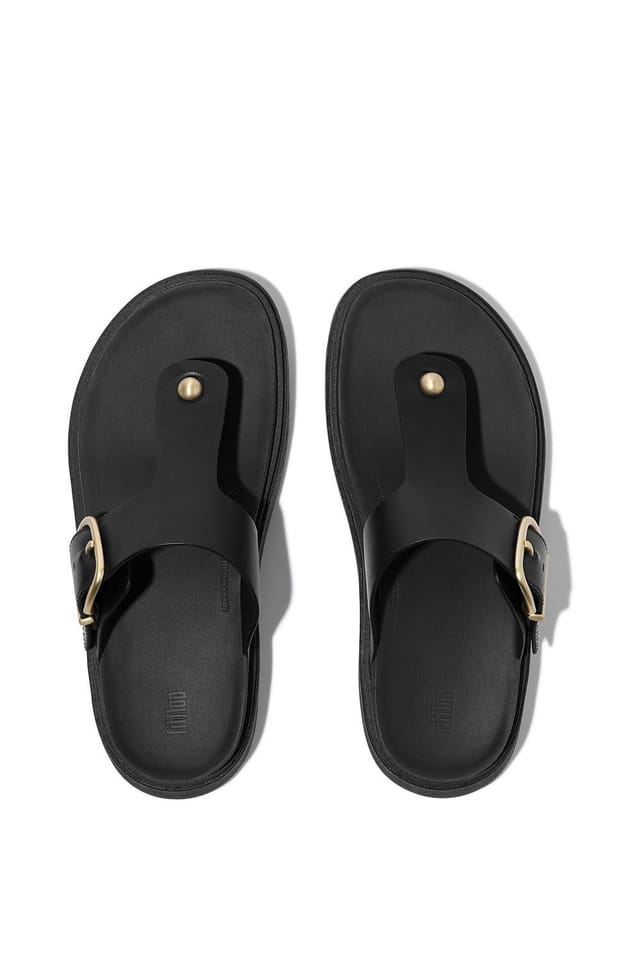 FitFlop FitFlop Women's Gen-FF Toe-Post Sandals in Black - 3