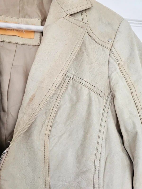 BIBA Vintage Biba Leather Jacket UK 12 Distressed Indie Sleaze Grunge Y2K Project