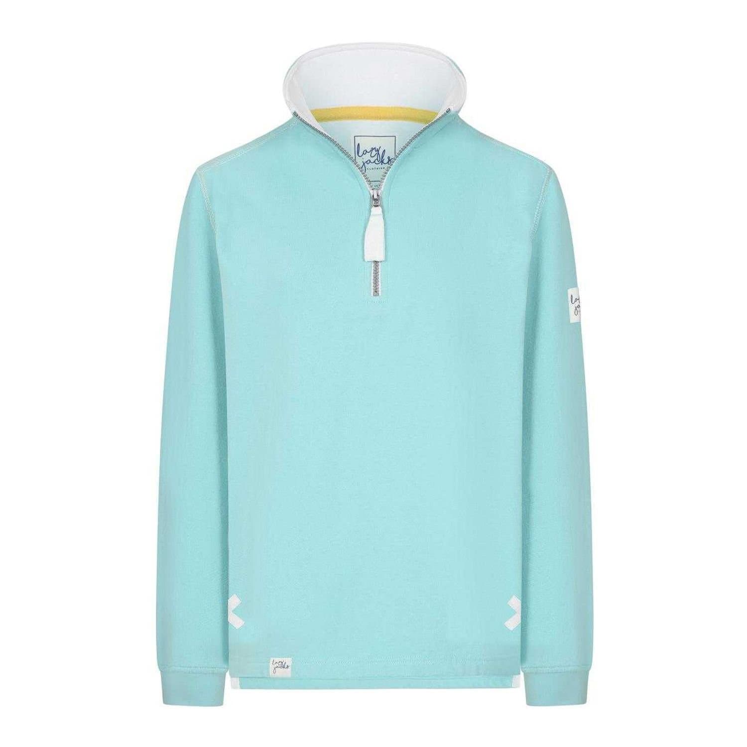 Lazy Jacks Lazy Jacks Women's Quarter Zip Sweatshirt in Mint