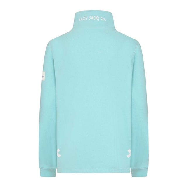 Lazy Jacks Lazy Jacks Women's Quarter Zip Sweatshirt in Mint - 2