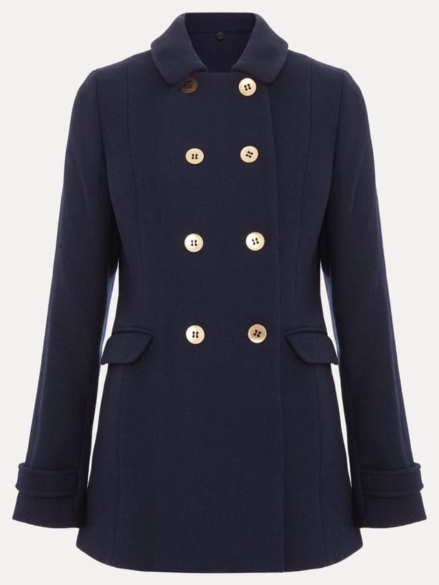 Phase Eight Phase Eight Women's Aurelie Wool Peacoat in Dark Navy - 2
