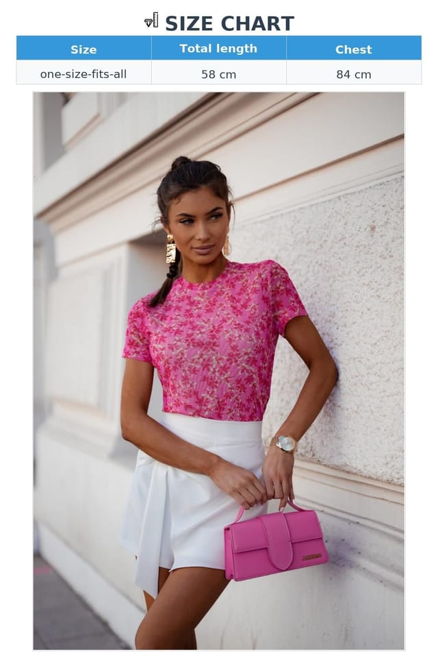 Love Lace Love Lace Women's Colorful Printed Tulle Short Sleeve Blouse Style 212642 - 3