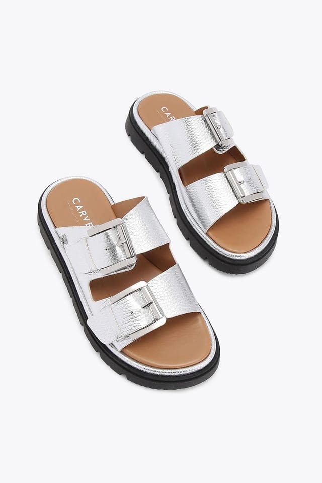 Carvela Carvela Women's 'Pavilion' Leather Sandals in Silver - 2