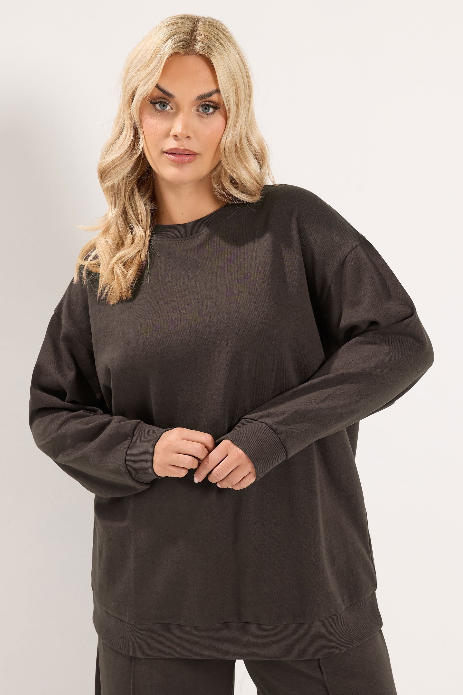 Yours Plus Size Chocolate Brown Sweatshirt