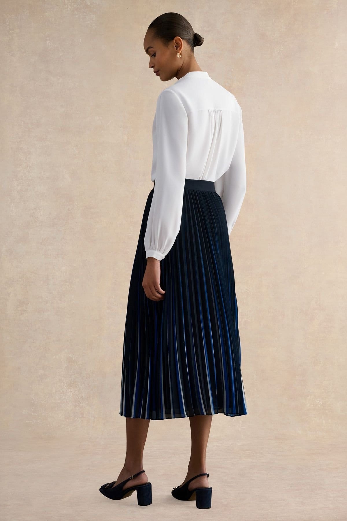 Hobbs London Hobbs London Women's Vida Skirt in Dark Navy - 4
