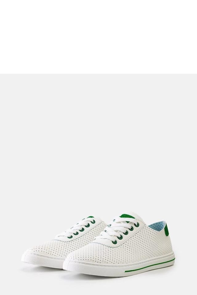 Love Lace Love Lace Women's Sport Sneakers Ruala White Perforated Rubber Sole Summer - 2