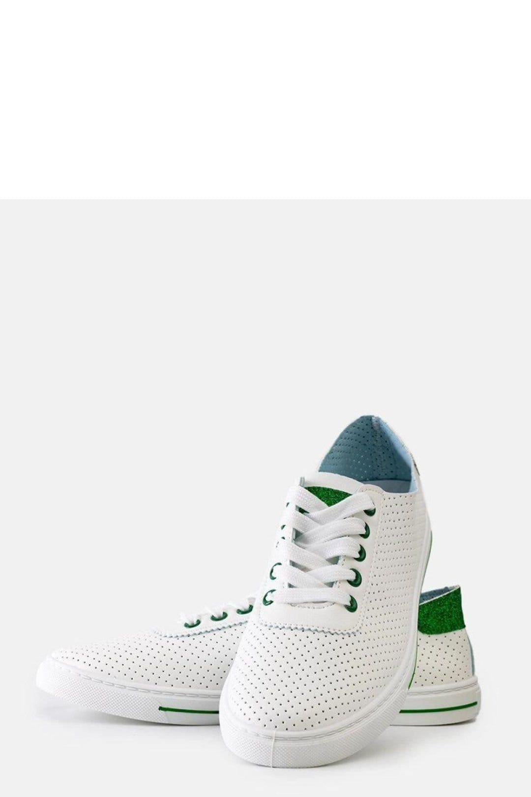 Love Lace Love Lace Women's Sport Sneakers Ruala White Perforated Rubber Sole Summer - 4